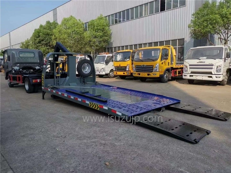 Full landed flatbed tow truck wrecker isuzu