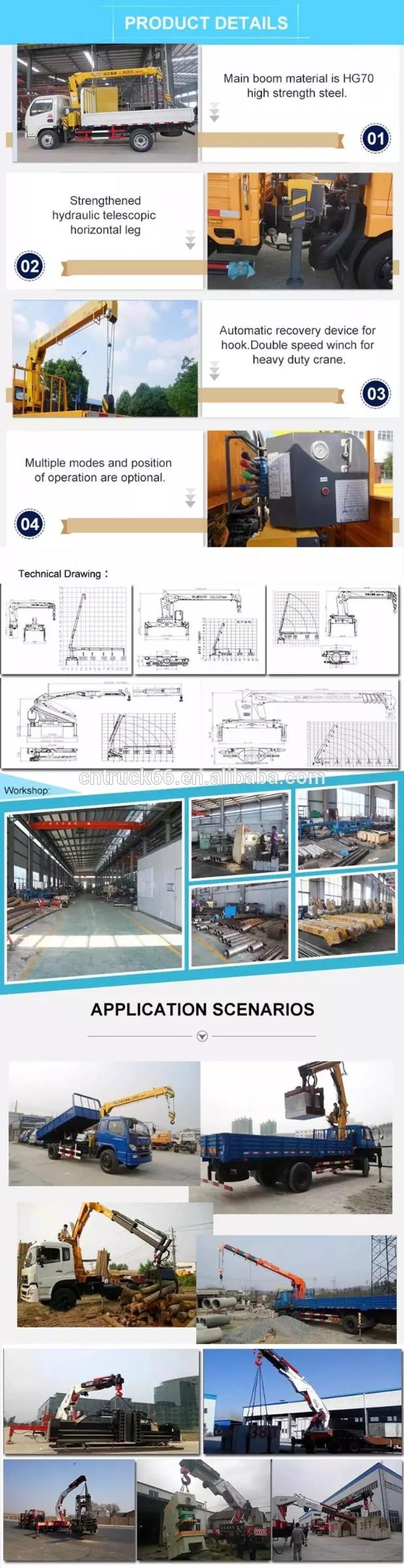 Hydraulic crane truck details