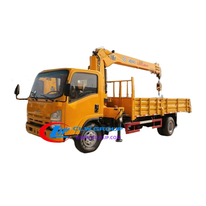 Camion-grue Isuzu avec grue à flèche de 5 tonnes