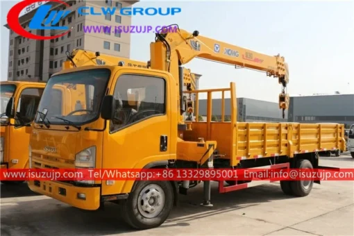 ລົດບັນທຸກ ISUZU Elf 5 Ton telescopic mounted crane