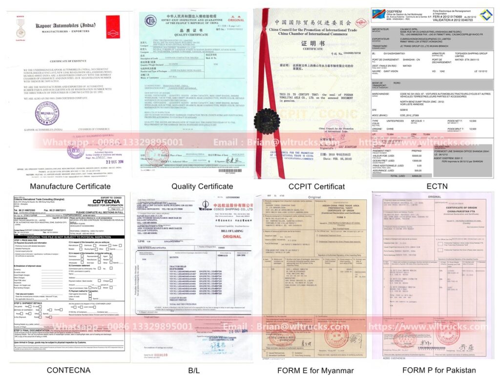 ISUZU fuel truck Export Document