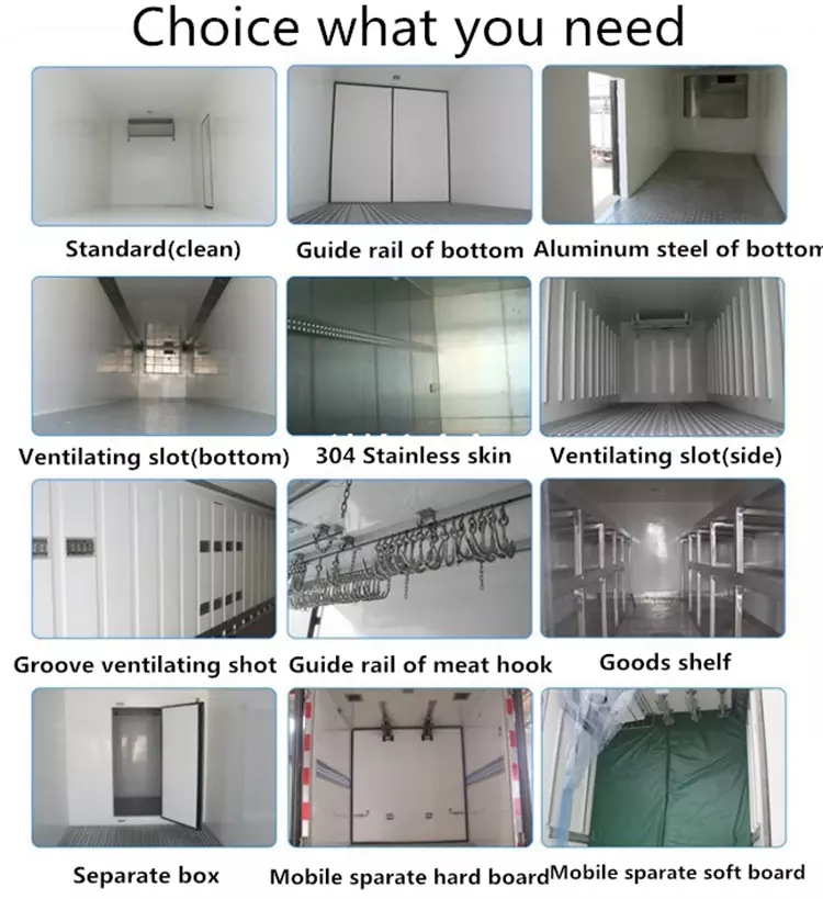 Isuzu Cold chain transport truck box Internal details