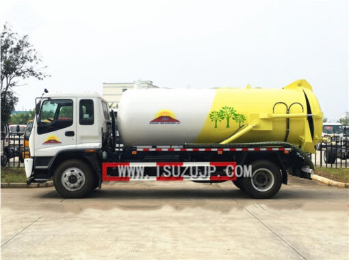 รถดูดน้ำเสีย Isuzu 12000L ของญี่ปุ่น