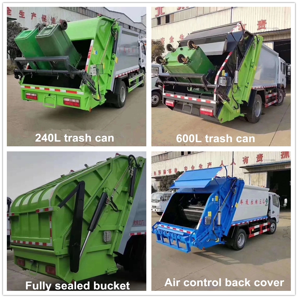 Waste compactor truck Various rear loading systems