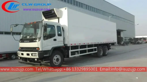 10 ban ISUZU FVZ 25 ton truk ruang pendingin