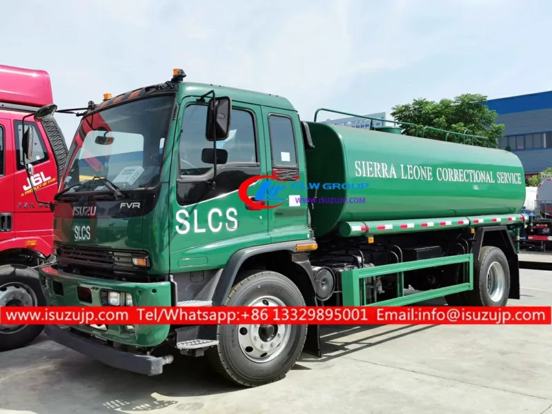 4X2 ISUZU FVR 15 ton water flow tank truck