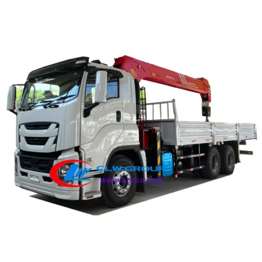 6 × 4 ISUZU GIGA 16 ton palfinger truk dipasang derek