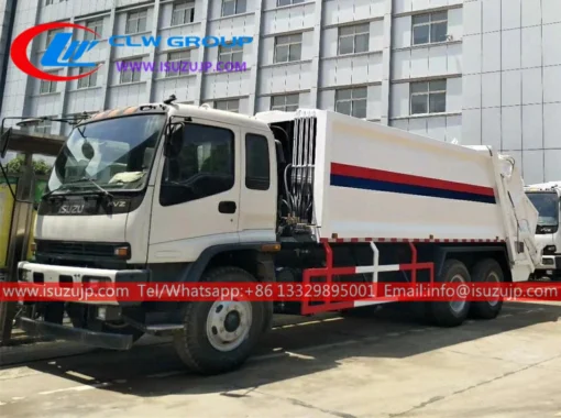 6x4 ISUZU FVZ 16m3 truk sampah beban belakang untuk dijual