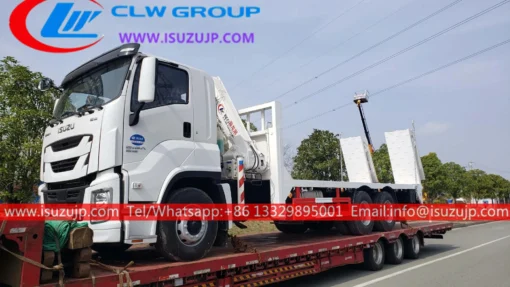8×4 ISUZU GIGA 30 ton truk flatbed tugas berat