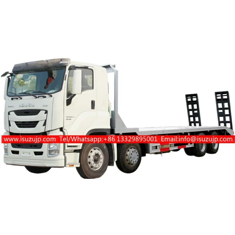 8x4 ISUZU GIGA 30 ton heavy duty Excavator carrier flatbed truck for sale