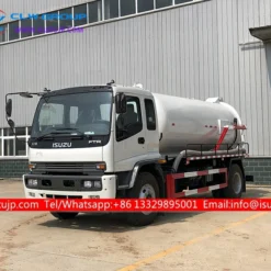 ISUZU 10 cbm Stainless steel sewer suction truck