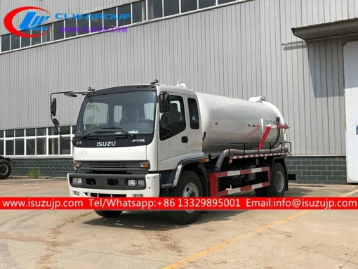 ISUZU 10 cbm Caminhão de sucção de esgoto de aço inoxidável