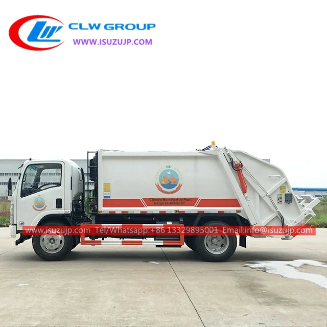 ISUZU 10 cubic meters rear loader garbage truck
