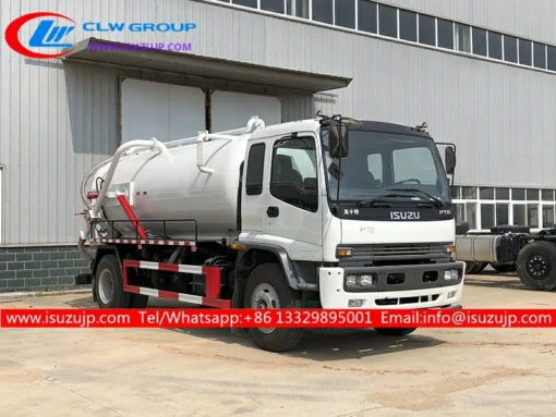 ISUZU Camión de succión de aguas residuales de acero inoxidable de 10 toneladas