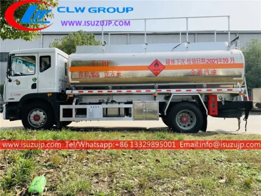 ISUZU 10cbm aluminum fuel tanker para sa pagbebenta