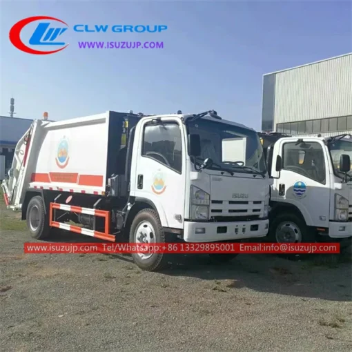 ISUZU 10m3 အမှိုက်များစုဆောင်းသည့် compactor ထရပ်ကား