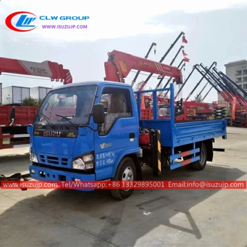 Cần trục xe tải nhỏ thủy lực ISUZU 3 tấn