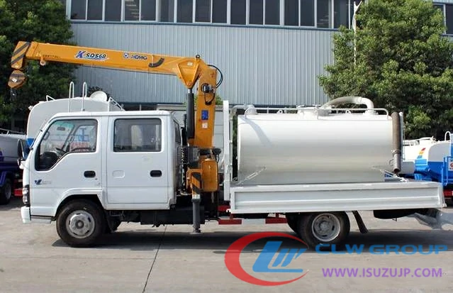 ISUZU 3000kg crane borer truck