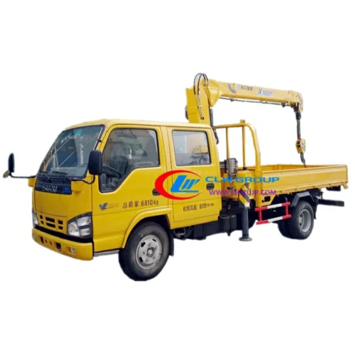 Cần cẩu xe tải cần cẩu ống lồng mini ISUZU 3000kg