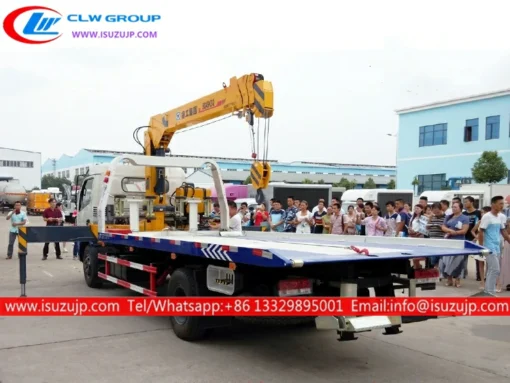 ISUZU 3000kg rotator bùng nổ cần cẩu phá hủy