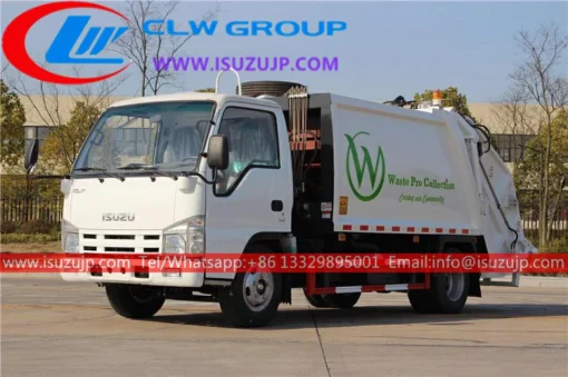 ISUZU 3cbm Mini refuse compactor lori inauzwa