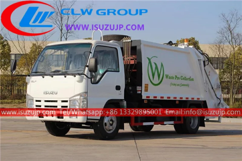 ISUZU 3cbm Mini refuse compactor truck for sale