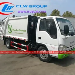 ISUZU 3cbm Mini trash compactor truck for sale