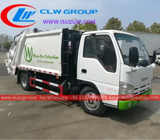 ISUZU 3cbm Mini trash compactor truck for sale