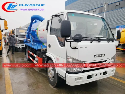 ISUZU 4 toneladang suction sewage truck