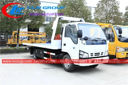 ISUZU 4K-ENGINE 3t truk derek tempat tidur datar