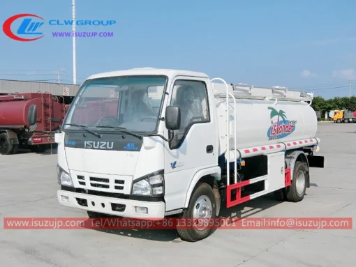 ISUZU 4K-ENGINE 6000L 연료 바우저 트럭