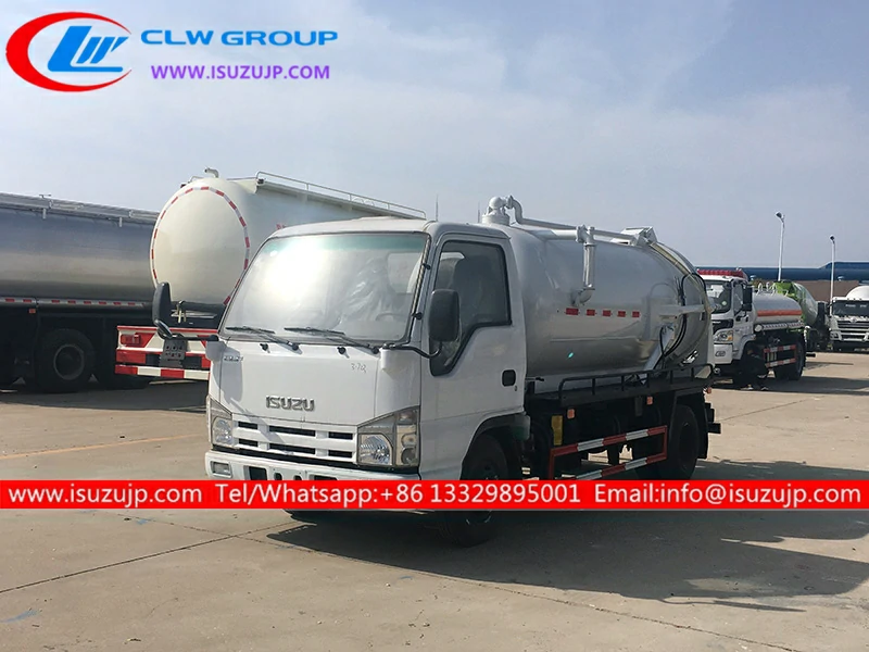 ISUZU 5m3 sewer vacuum sewage tanker truck