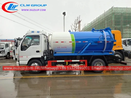 ISUZU 5000L vacuum sewage truck manufacturers