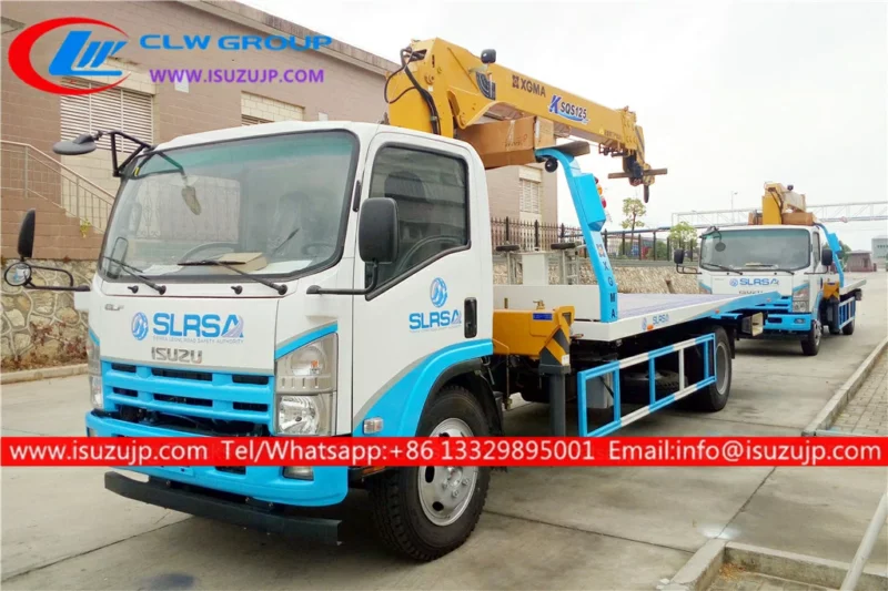 ISUZU 5000kg tow truck crane