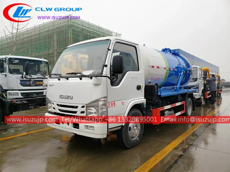 ISUZU 5cbm sewage tanker truck for malaysia