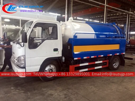 ISUZU 5m3 জেটিং স্যুয়েজ ক্লিনার ট্রাক