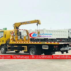 ISUZU 5t platfrom towing with crane