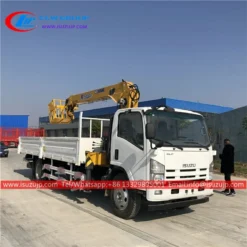 ISUZU 6 ton XCMG crane with man basket