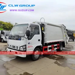 ISUZU 6 ton white garbage truck