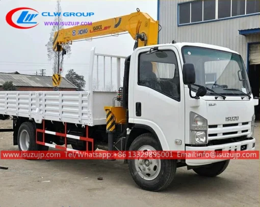 ISUZU 6000kg डंप ट्रक घुड़सवार क्रेन