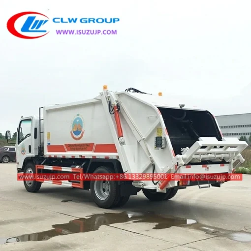Camion d'enlèvement des ordures compacteur ISUZU 8 tonnes