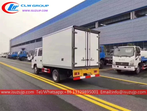 ISUZU Double cabin cold food transport refrigerated box truck