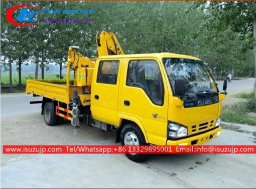 ISUZU Double cabin kecil 3000kg knuckle boom crane