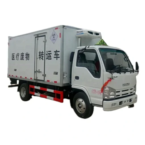 ISUZU ELF Camion per lo smaltimento dei rifiuti sanitari con cassone lungo 4 metri