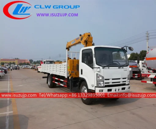 ISUZU ELF 6.3 ton utility truck with crane