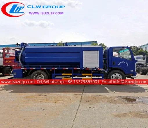 ISUZU ELF 8cbm combination jetting vacuum truck