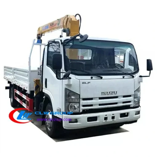 ISUZU ELF Double cabin 3000kg mini lori crane