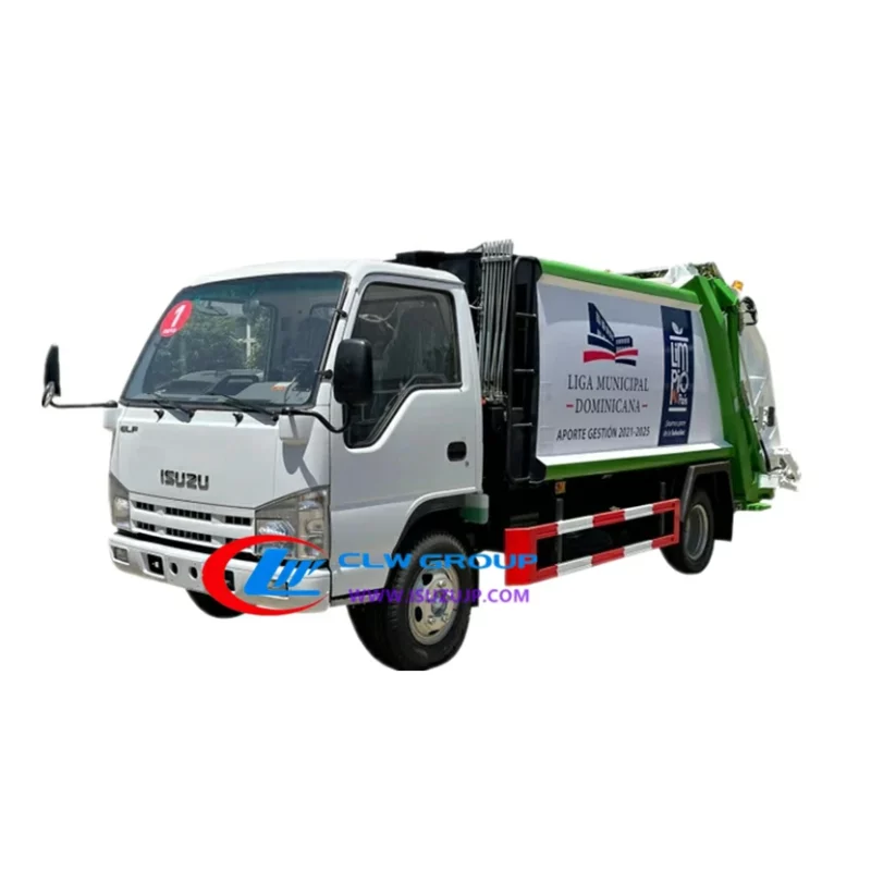 ISUZU ELF Small 3 ton compactor garbage truck