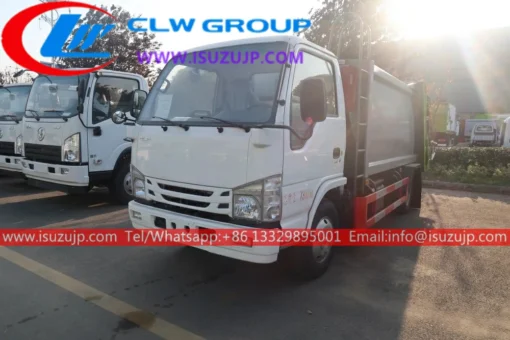 ISUZU ELF Maliit na 3 toneladang basurang compactor truck