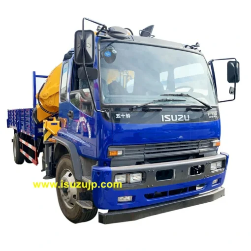 ISUZU FTR 10 टन हाइड्रोलिक फोल्डेबल क्रेन ट्रक